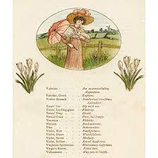 Language Of Flowers Kate Greenaway 1884 Illustraties