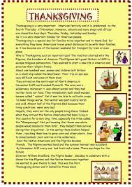 Thanksgiving Reading For Pre Intermediate Thanksgiving Reading Comprehension Thanksgiving Readings Thanksgiving Lessons