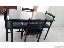 Get the best dining chairs price in the philippines | shop dining chairs with our discounts a guide on buying dining chairs. Excellent Glass Top Table 4 Chairs For Sale 8000 Angeles City Philippines Buy And Sell Marketplace Pinoydeal