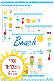 Bingo Cards For Kids Printable Beach Bingo Cards June 10th Unit Study Round Up Year Round Homeschooling Bingo For Kids Bingo Cards Summer Bingo Cards