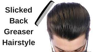 Hair wax usually has a lighter hold than pomades, gives a lot of shine to the hair and are therefore better for shorter men's. Slicked Back Greaser Hairstyle Tutorial With Daniel Youtube