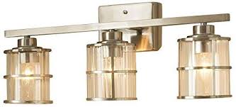 Allen Roth 3 Light Kenross Brushed Nickel Bathroom Vanity Light Amazon Com