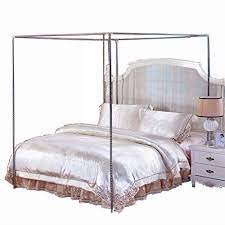 Our elegant metal bed is representative of that form, with the restrained design, sturdy structure, and. Kingkara Hollow Stainless Steel Iron Canopy Netting Canopies Frame Post Twin Full Queen King Size California King Buy Online In Aruba At Aruba Desertcart Com Productid 36675902