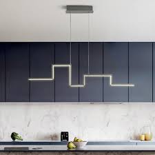 Eastbrook matte black 4 light island light to the compareclick to add item bel air lighting woodland rubbed oil bronze 5 light pendant to the. Square Curve Metal Pendant Lighting Minimalist Black Grey Led Hanging Island Light In Warm White Light 31 5 39 W Takeluckhome Com