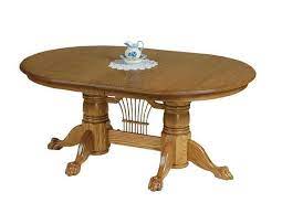 Butterfly leaf (44) drop leaf (13). Wood Double Pedestal Dining Table From Dutchcrafters Amish Furniture