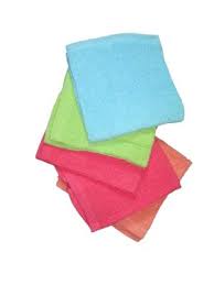 Multicolor Cotton Dish Towels – 4-Pack 12x12 Inch | Soft, Absorbent and Quick Drying