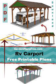 How To Build A Rv Carport Carport Plans Rv Carports Diy Carport