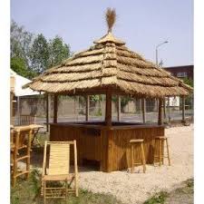 Tiki Bar 360 Degree Tropical Kiosk W 8 Bar Stools Thatch Roof 5 900 00 Bamboo Bar Roof With Round Bamboo Outdoor Tiki Bar Outdoor Bar Sets Backyard Bar