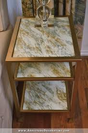Diy Marbleized Back Painted Glass End Table Addicted 2 Decorating Glass Top End Tables Back Painted Glass Glass End Tables