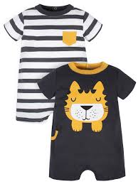 Gerber Baby Boy Rompers 2 Pack Newborn 24 Months Walmart Com