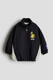 Color-Block Windbreaker - Black/Pokémon - Kids | H&M US