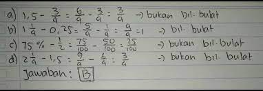 Maybe you would like to learn more about one of these? Operasi Pengurangan Pecahan Berikutyang Menghasilkan Bilangan Bulatadalah A 1 5 3 4b 1 1 4 Brainly Co Id