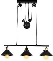 Maybe you would like to learn more about one of these? Buy Three Light Pulley Pendant Light Kitchen Island Light Adjustable Industrial Rustic Chandelier Farmhouse Vintage Ceiling Lights Fixture For Kitchen Island Dining Room Foyer Online In Turkey B084fyfgbp