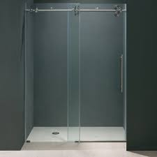 The price of a frameless shower door depends on the style, type of glass, and brand. Vigo 48 Inch Frameless Shower Door 3 8 Inch Clear Glass With Stainless Steel Hardware Vg6041stcl4874 New Bathroom Style