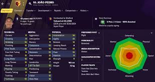 Wonderkids are as important as ever in fm21, with tracking down the talents of the future still one of the most satisfying reasons to play the game. Fm 2021 Player Profile Joao Pedro Football Manager Stories