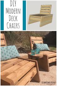 The term now usually denotes a portable folding chair, with a single strip of fabric or vinyl forming the backrest and seat. Diy Modern Deck Chairs The Awesome Orange