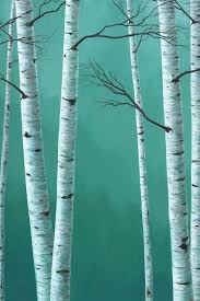 Birch Tree Canvas Art Aspen Trees Birch Tree Pictures Teal Green Diptych 2 Piece Etsy Birch Tree Art Tree Painting Canvas Teal Wall Art