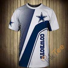 Custom Dallas Cowboys 3d All Over Print T Shirt Inktee Store In 2021 Nfl T Shirts Dallas Cowboys Tshirts Full Print Shirt