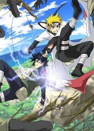 Hokage Naruto And Chunin Sasuke Fighting As A Team Anime Anime Naruto Naruto