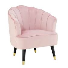 Fauteuil Design En Tissu Velours Rose Lotus Vente De Tous Les Fauteuils Conforama
