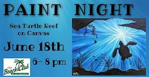 Sea Turtle Reef Paint Night