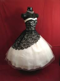 Here offers a fantastic collection of black search our a line chapel train wedding gowns collection and get it today!tbdress, the top worldwide black and white wedding dress 2018. Vintage 1950 S 50s Strapless Black White Lace Tulle Party Etsy Short Wedding Dress Victorian Ball Gowns Black Wedding Dresses