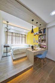 A huge array of space saving bed ideas for rooms of modest proportions: 4 Room Bto Hdb Singapore Interior Design Bedroom Space Saving Beds Hdb Design Bed