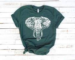 Elephant Head Svg Trunk Tusk Jungle Animal Safari African Boho Logo 1243s