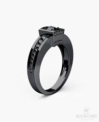 Vulture Black Rhodium Gold Mens Wedding Ring With 0 90 Ct Black Diamon Wedding Men Mens Wedding Rings Men S Wedding Ring