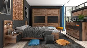 Luxury European King Size Bedroom Set Wardrobe Lights Bedside Oak Black Kassel Ebay Modern Luxury Bedroom Furniture Luxury Headboard Modern Bedroom Furniture
