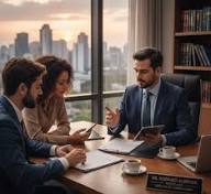 Advogados interagindo em rede profissional no LinkedIn