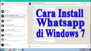 Whatsapp can be downloaded from the apple store or play store. Cara Install Whatsapp Di Windows 7 Youtube