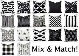 Black And White Striped Pillow Shams This Listing Is For One Modern Black And White Pillow Cover This Throw Pillow Cover Can Be Made To Fit A In 2020 Black Pillow Covers Black Pillows White Pillow Covers