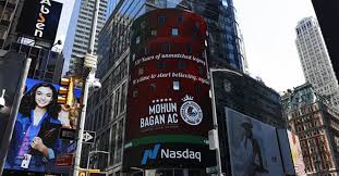 At nasdaq, we're relentlessly reimagining the markets of today. Isl Times Square S Nasdaq Billboard Observes Mohun Bagan Day
