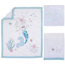 The bust is made of black spandex, cinched on the bust with a heart button. Disney S The Little Mermaid Ariel Sea Princess Mermaid 3 Piece Crib Bedding Set