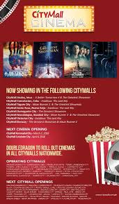 Golden screen cinemas is a multiplex cinema operator & the leading cinema online malaysia. Citymall Cinema Schedule February Citymall Philippines Facebook