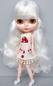 Takara 12" Neo Blythe White Hair Nude Doll from Factory TBO153