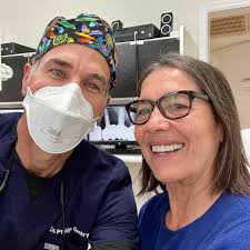 Fun Monday morning restorative case: crowns teeth 8,15, cantilever bridge  11-10, implant bridge 12-14. Non-restorable tooth 13 extracted, sinus lift,  bone graft, 2 implants placed. Digital 3D impression scan, computer  designed, units