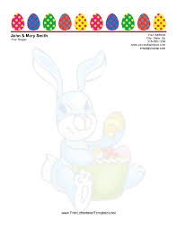 Download the one you like and use it for your company.all the templates can be edit using ms word software. Easter Letterhead With Colorful Easter Eggs