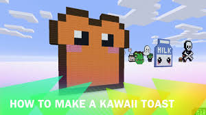 Minecraft Pixel Art How To Make A Kawaii Toast By Garbi Kw
