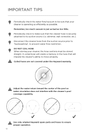 • the pump may be turned off or on low speed. Hayward Penguin Support And Manuals
