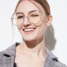 New Round Frames Glasses For Women Brand Designer Sunglasses Big Frame Clear Lens Glasses Retro Transparent Glasses