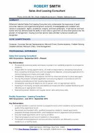 Leasing Consultant Resume Samples Qwikresume