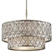 Lucia Chandelier By Feiss At Lumens Com Drum Pendant Lighting Linen Lamp Shades Drum Pendant