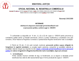 Cerere înregistrare în registrul comerțului. Onrc Informare 2020 Cine Depune DeclaraÈ›ia Privind Beneficiarii Reali Nivel ContravenÈ›ii Nedepunere Etc Cabinetexpert Ro Blog Contabilitate