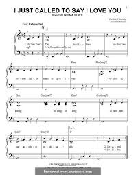 Stevie Wonder I Just Called To Say I Love You Lyrics I Just Called To Say I Love You By S Wonder In 2020 Say I Love You Lyrics And Chords Love You