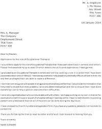Occupational Therapist Cover Letter Example Icover Org Uk