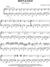 I've officially broken open the danny elfman catalogue in my overdubs. Beetlejuice From Beetlejuice Sheet Music Piano Solo In A Minor Download Print Sku Mn0185892