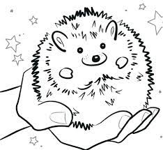 It can happen in the coloring practice. Cute Hedgehog Coloring Page