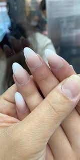 Maybe you would like to learn more about one of these? Natural Pink And White Ombre Almond Lo Lo Nails Beauty Facebook